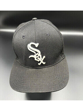 BCBGeneration Chicago White Sox Black Adjustable Baseball Cap Hat One Size